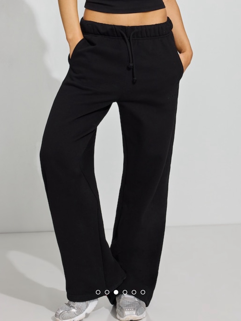 Garage Black Straight Leg Sweatpants